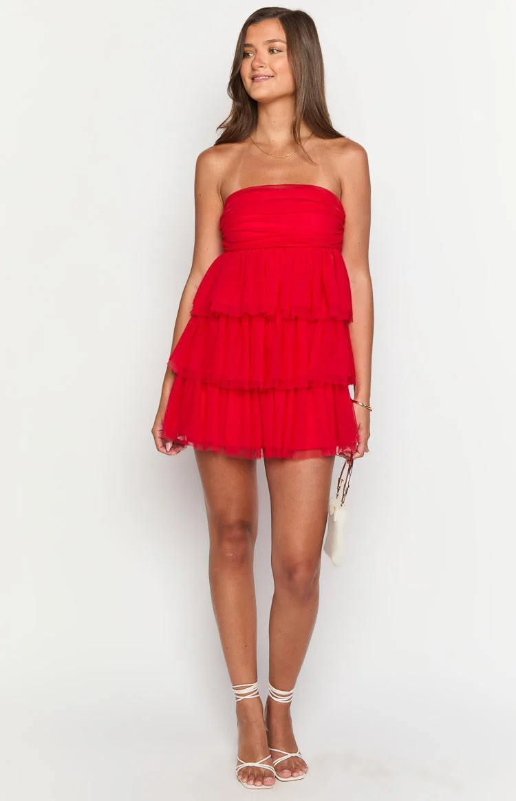 Birthday Girl Red Mini Party Dress