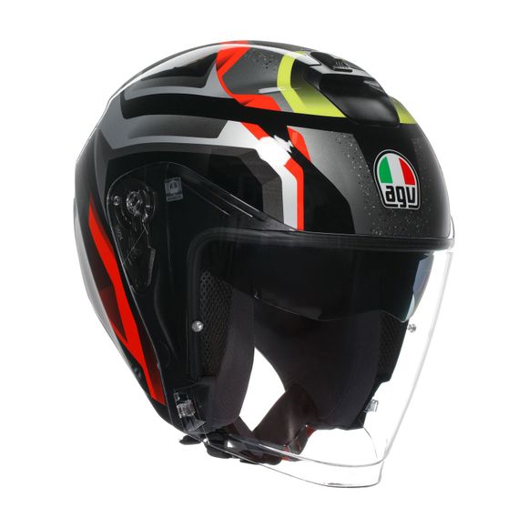 Casque jet AGV IRIDES - ZURIGO - Noir / RougeRef : AG1109