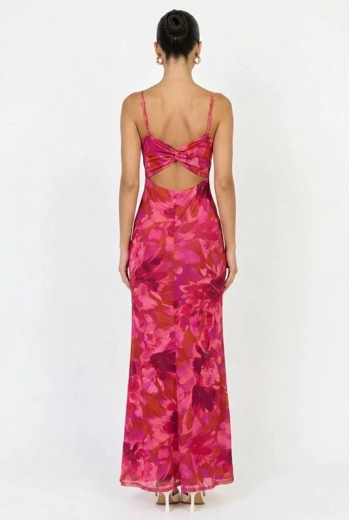 Nerida Twist Back Floral Maxi Dress