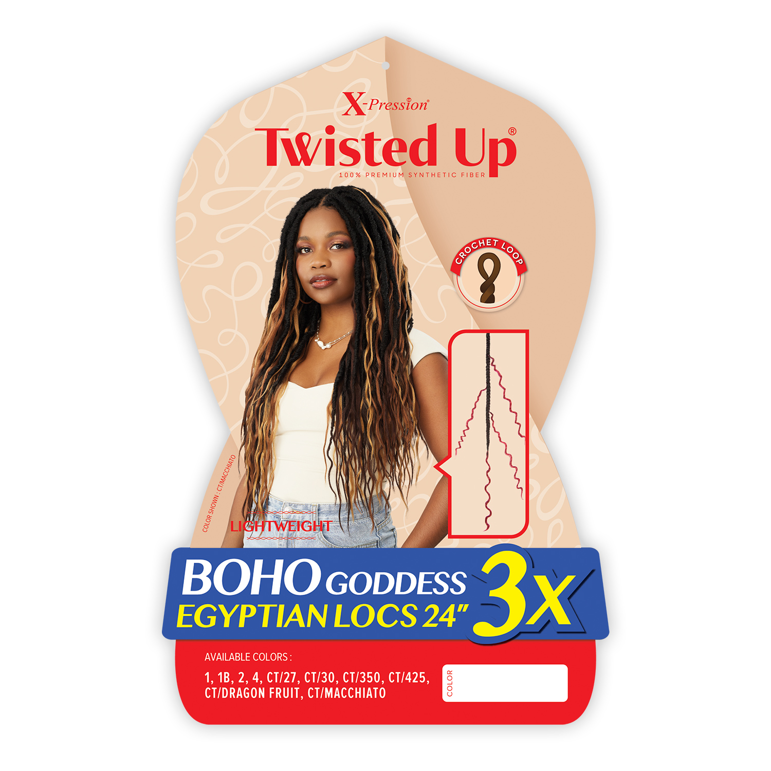 Outre Crochet Braids X-Pression Twisted Up 3X Boho Goddess Egyptian Locs 22