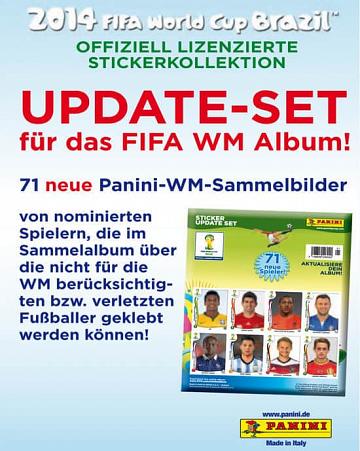 Panini World Cup Brasil 2014 Update Set - 71 Sticker