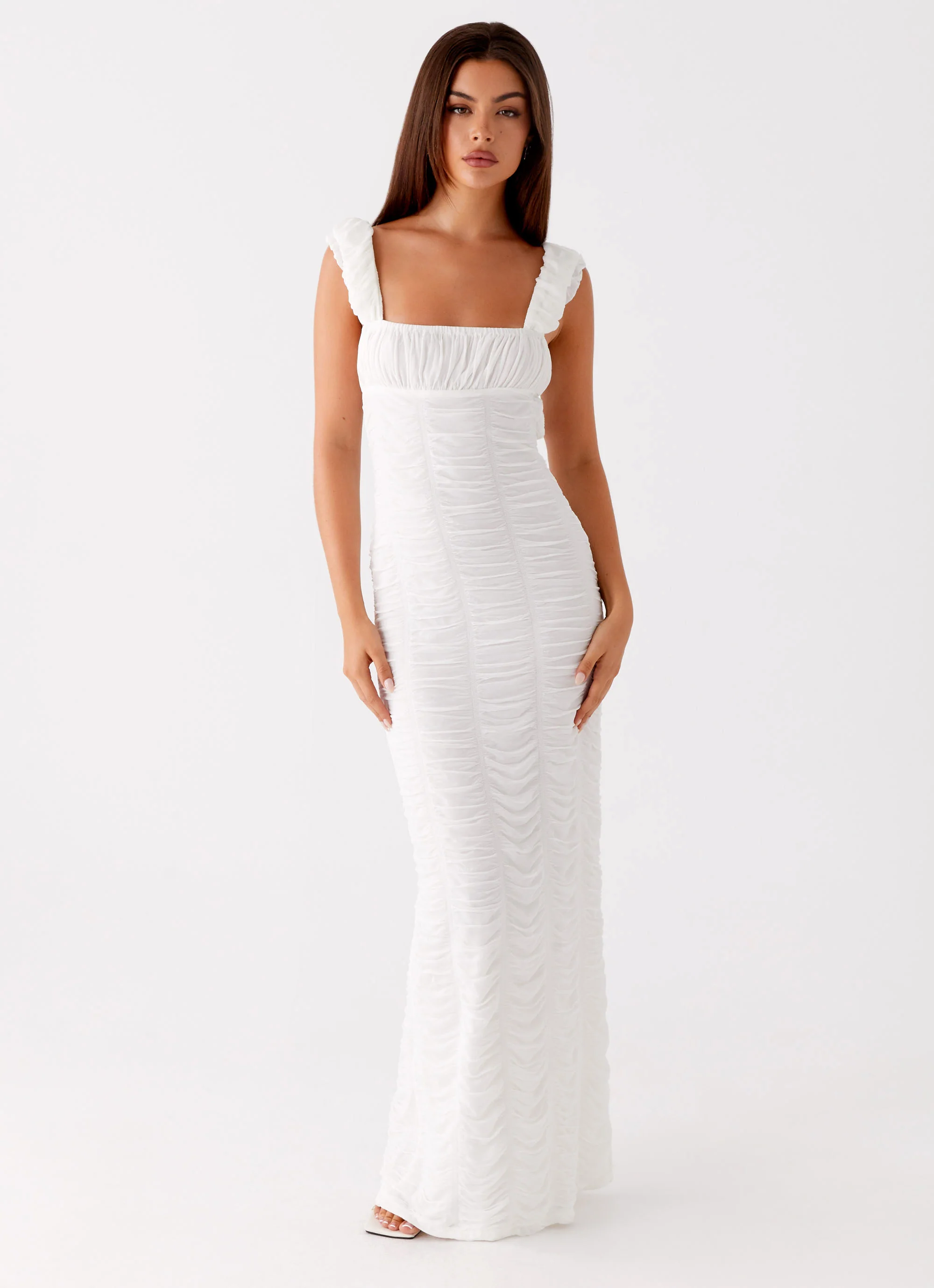 Senses Midi Dress - White