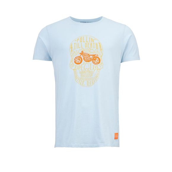 Pull-in MOTOR Short Sleeve T-Shirt - BlueRef: PUL0529