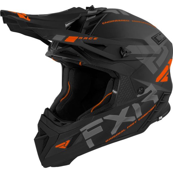 FXR HELIUM RACE DIV BLACK/ORANGE 2022 cross helmet - Black / OrangeRef: FXR0258