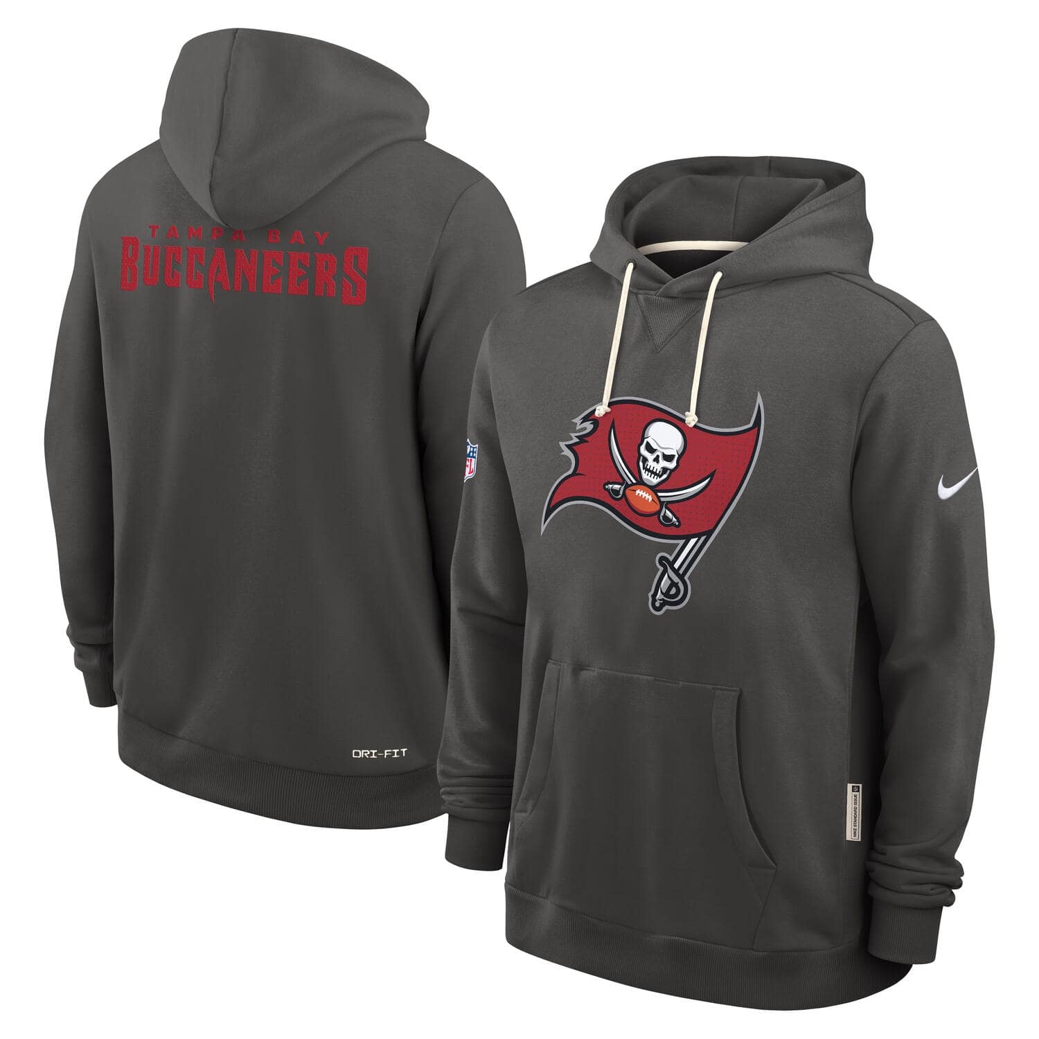 Tampa Bay Buccaneers 2025 NFL Sideline Standard Issue Hoodie Pewter