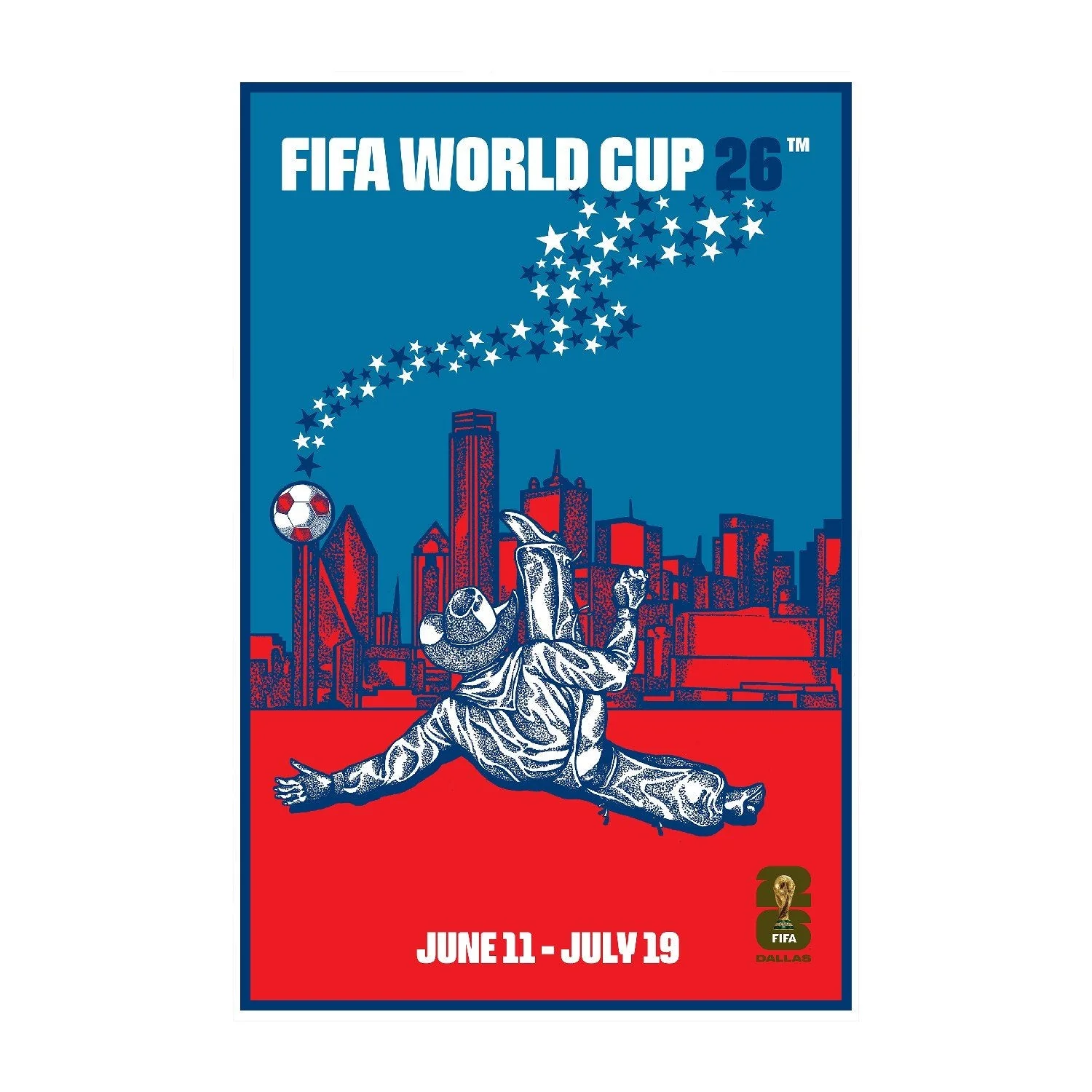 2026 Soccer Fan Collection Dallas Host City Poster