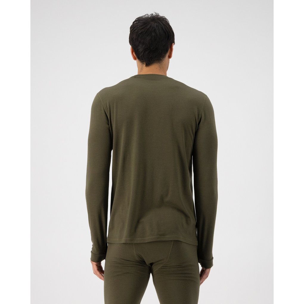 Mons Royale Cascade Merino Base Layer Long Sleeve Men - dark olive