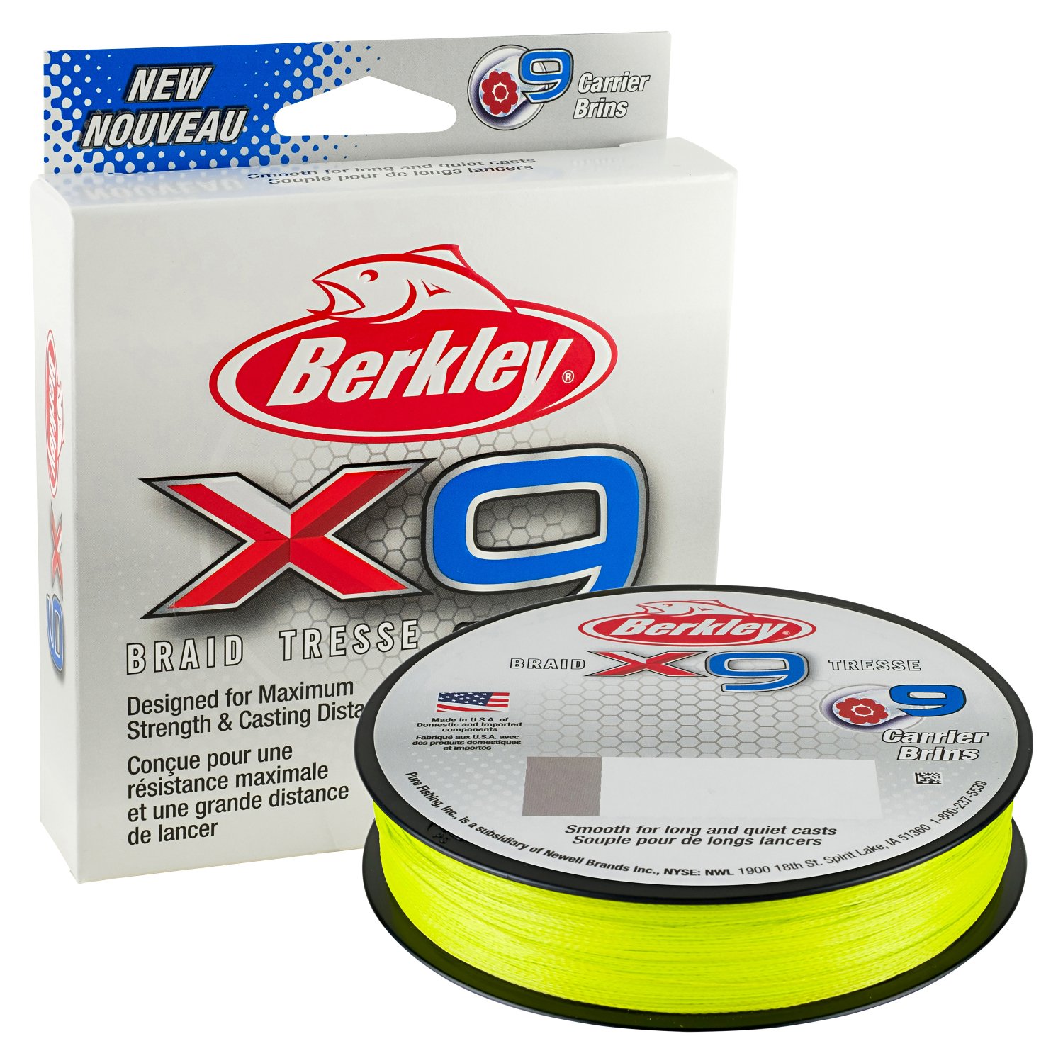 Berkley Fishing Line X9™ Braid (Fluro Green, 300 m)