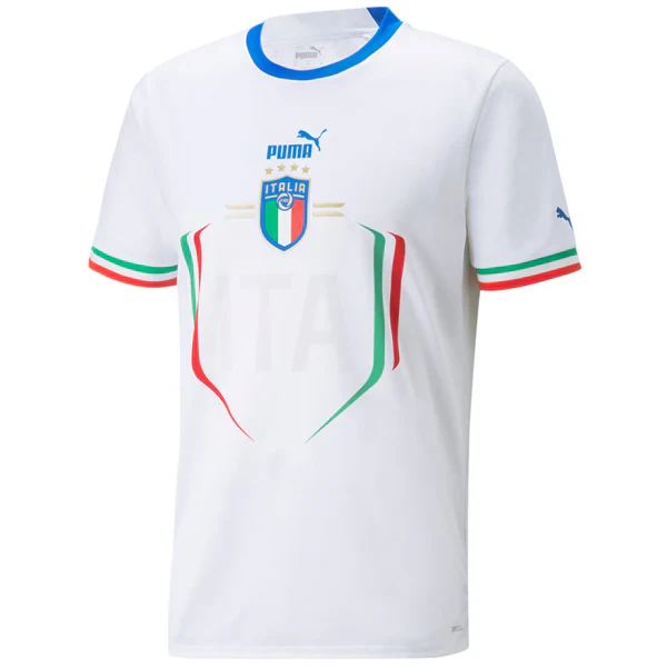 Italy Away Jersey 22/23 ( White/Ultra Blue)