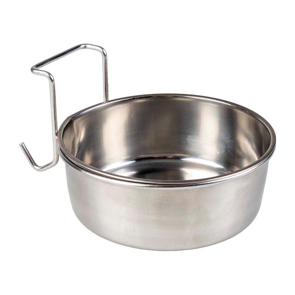 Duvoplus Stainless Steel Bird Feeding Bowl with Hook - XS