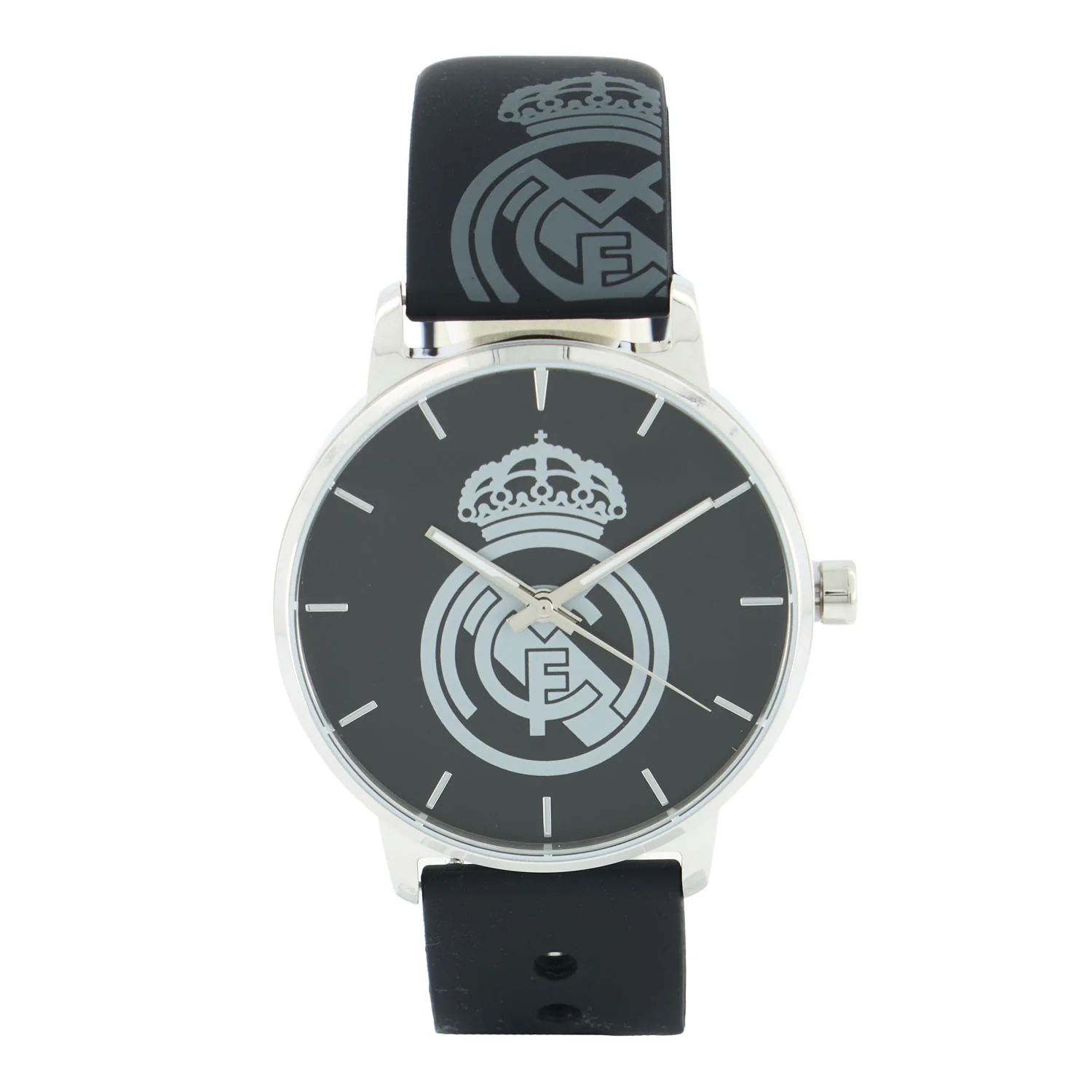 Analogue Watch Silicone Strap Black