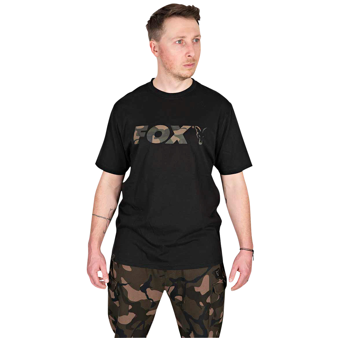 Fox Logo T-Shirt Men (Black Camo)