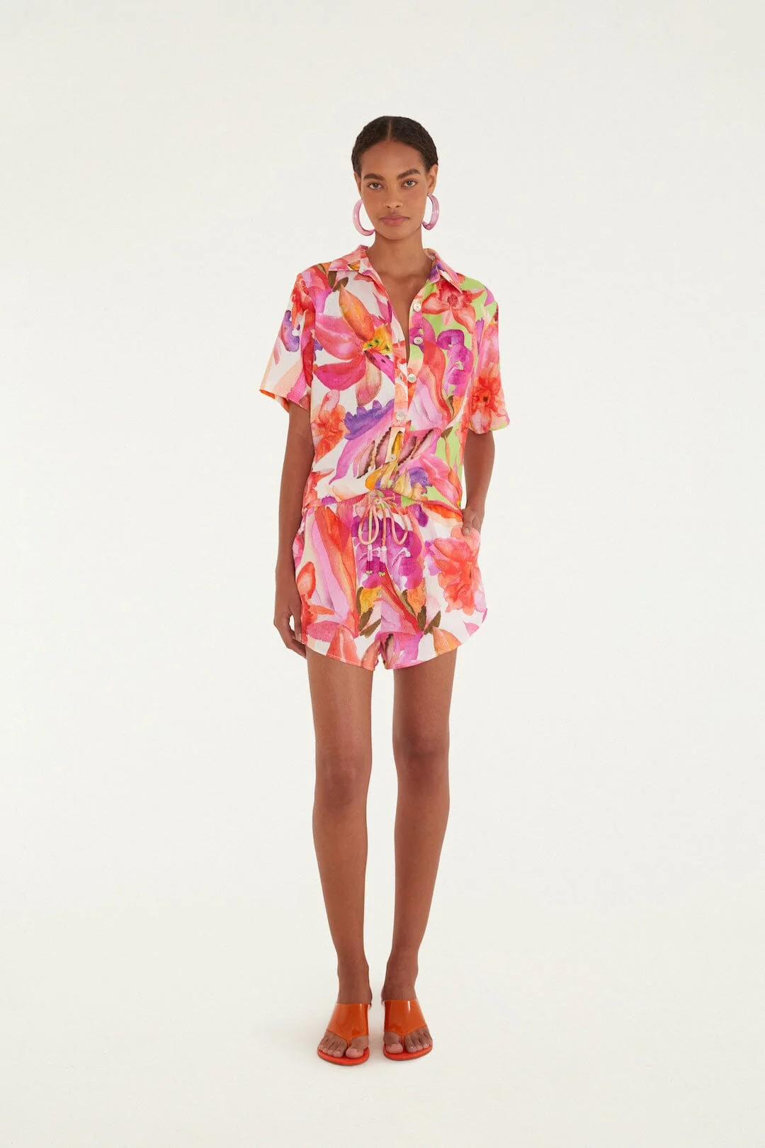 Multicolor Artsy Flora Shorts
