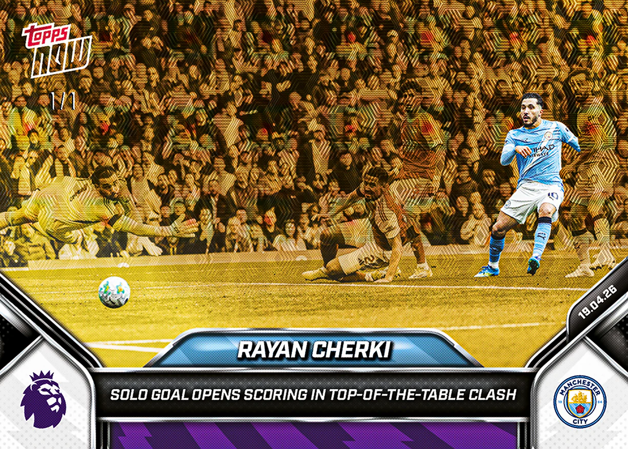 Rayan Cherki - 2025-26 Premier League Topps NOW® - Card 177 - PR: 928
