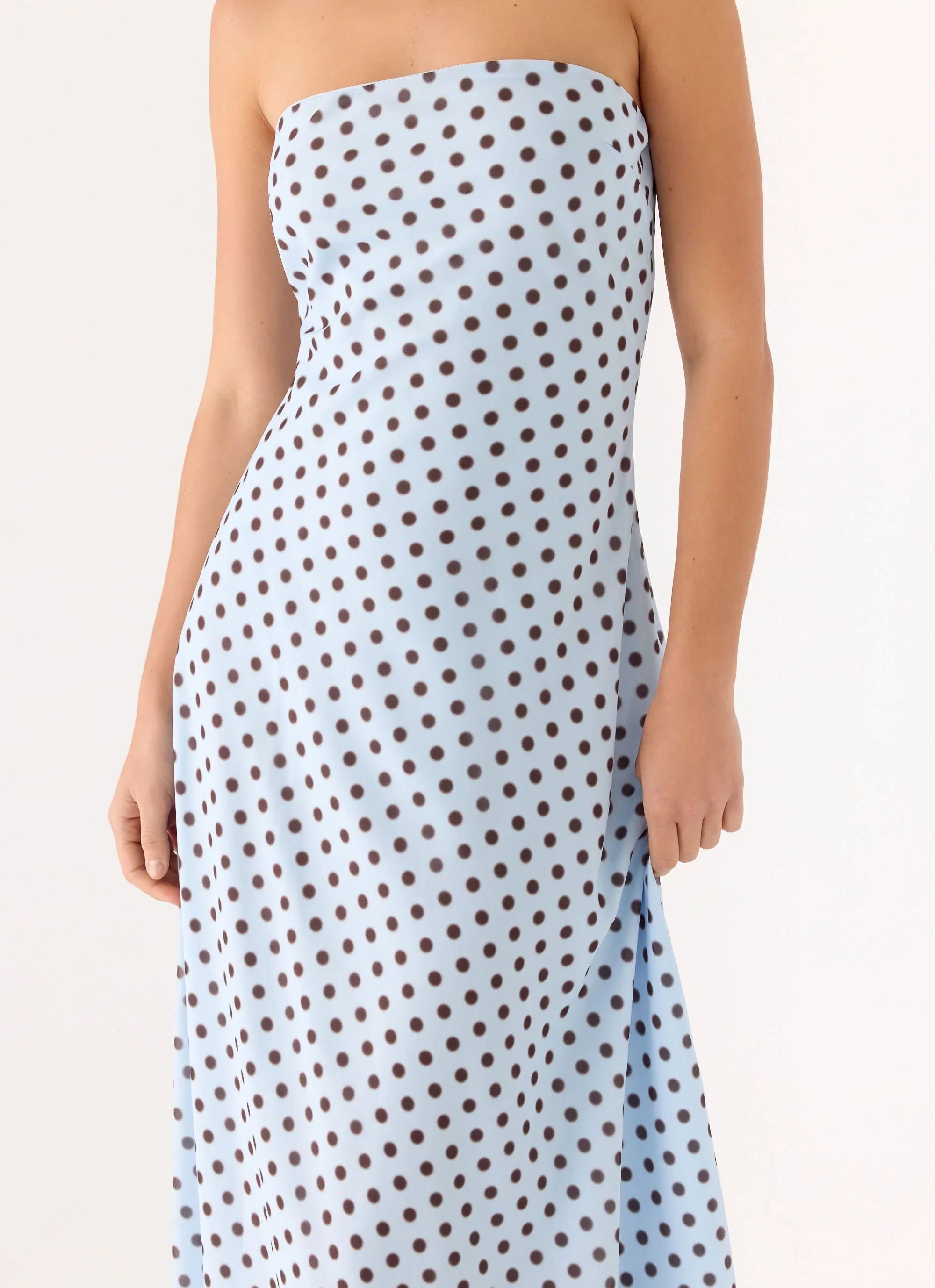 Chaniva Maxi Dress - Blue Mocha Dot