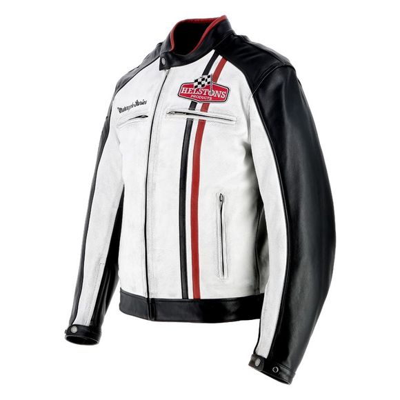 Moto Helstons Jay Motul Leather Rag - White / BlackRef : HS1090