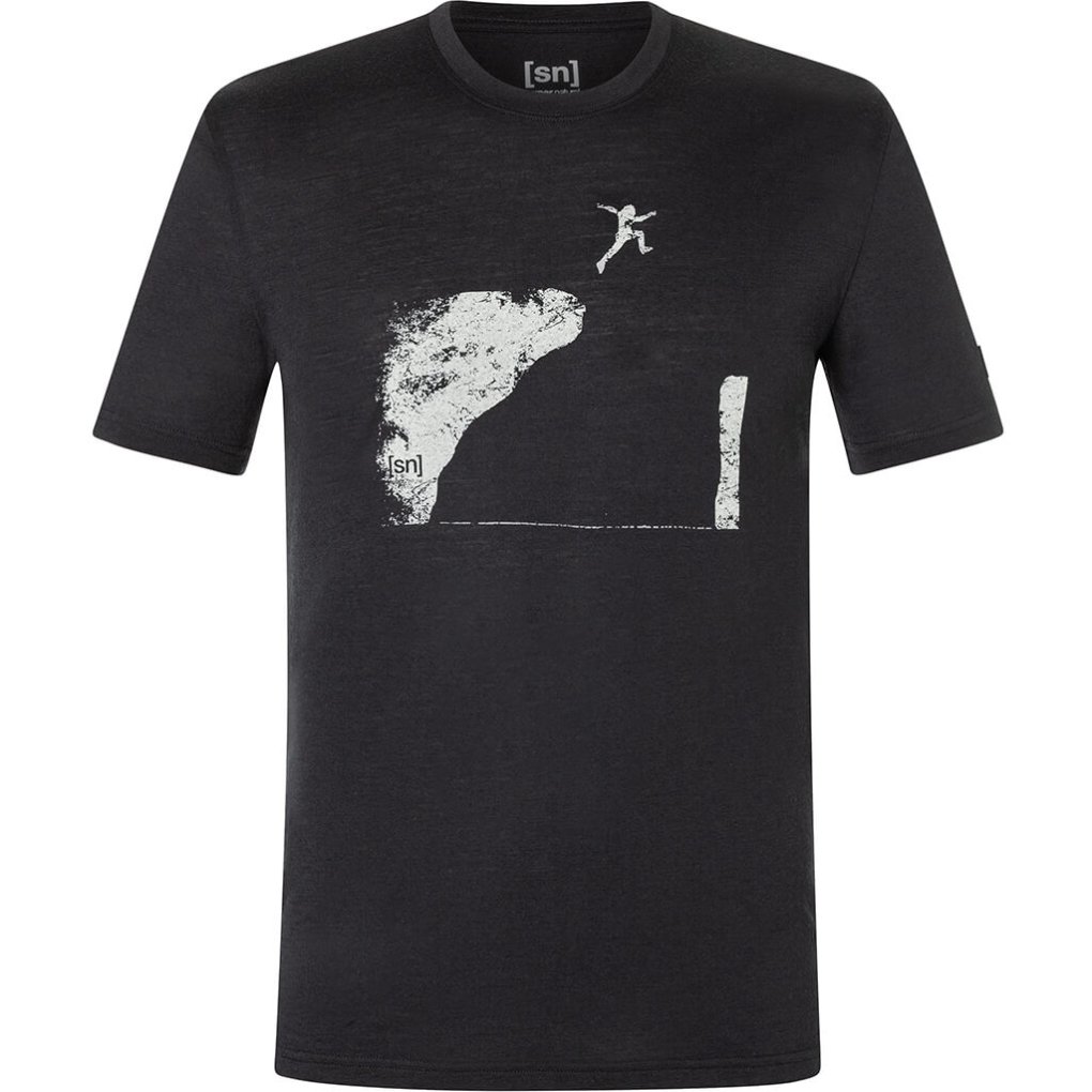 SUPER.NATURAL Jumping Jack Tee Men - Jet Black/Feather Grey