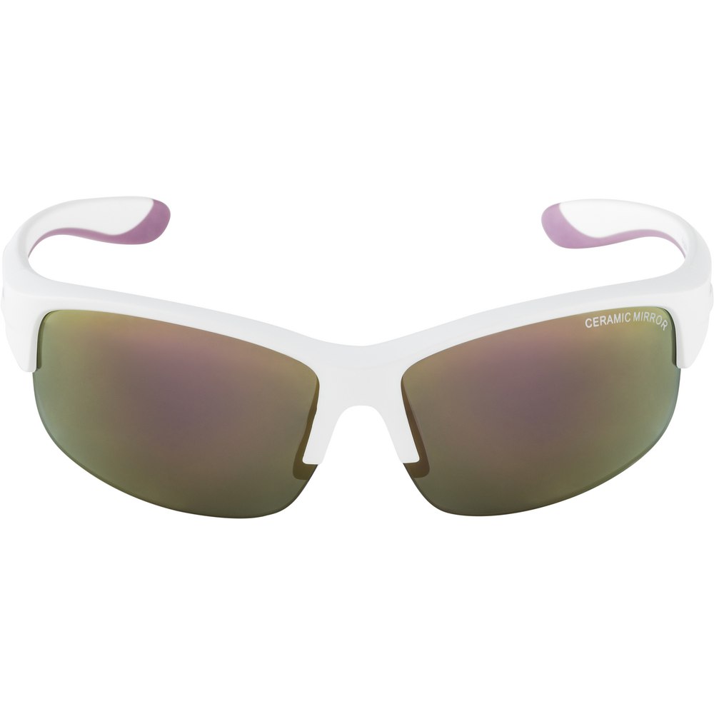 Alpina Flexxy Youth HR Glasses Kids - white matt-purple / pink mirror