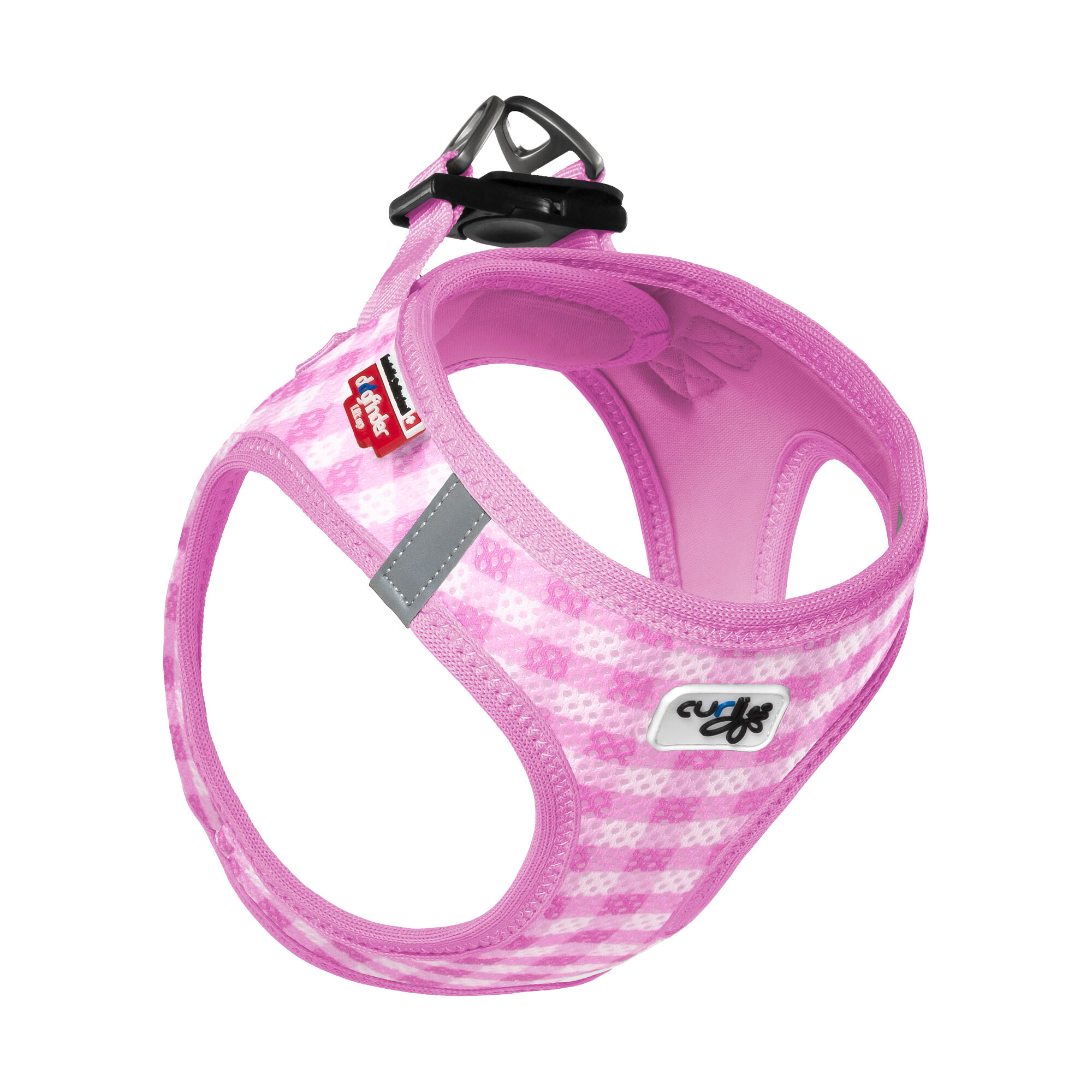 Curli Vest Harness Air-Mesh & Leash Puppy Set - XXXS - Light Pink