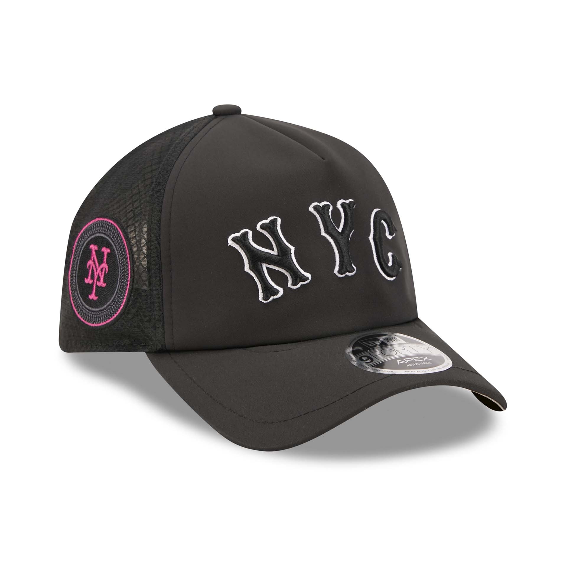 New York Mets 2026 MLB City Connect 9FORTY APEX Trucker Cap Black
