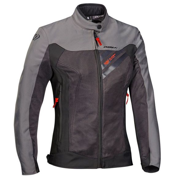 Blouson Moto Ixon ORION LADY - ANTHRACITE - Gris / RougeRef : IX1430