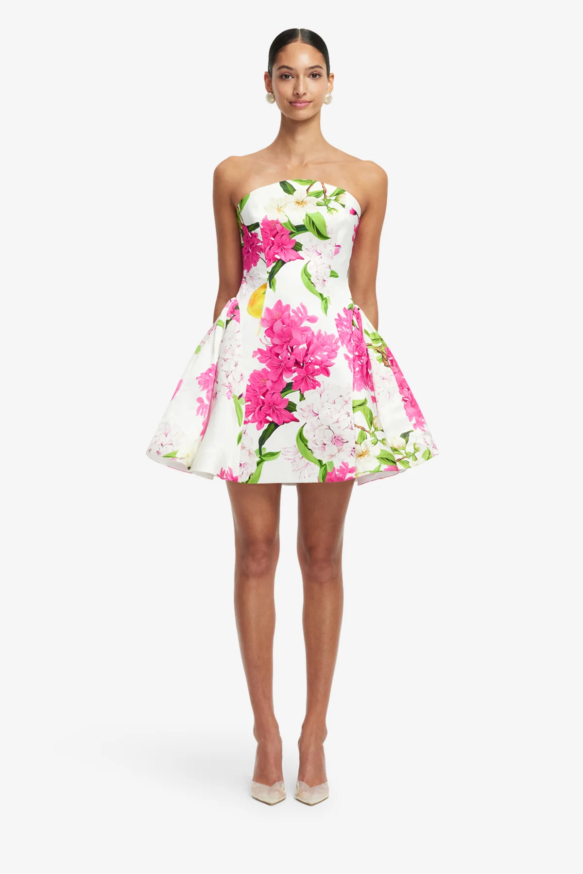 Reese Bustier Mini Dress - Floral Pear Print