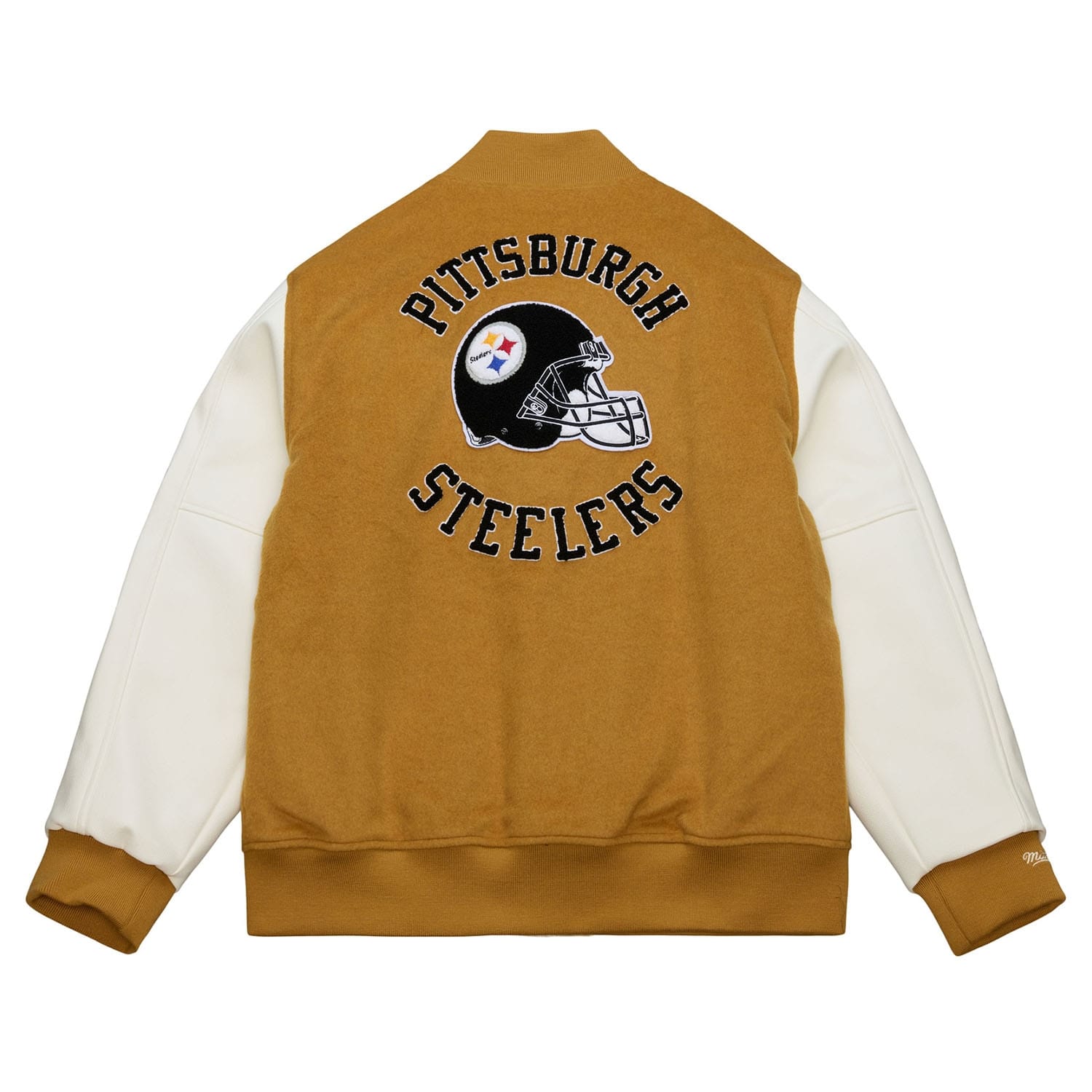 Pittsburgh Steelers Dusted Varsity NFL Jacket Brown/Cream