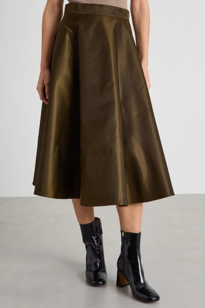 Skirt in technical fabric - KHAKI GREEN