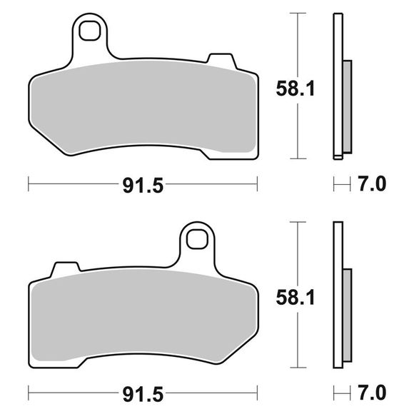 SBS 830H.LS Sinter Sintered Metal Rear brake padsRef: 830H.LS / 830040