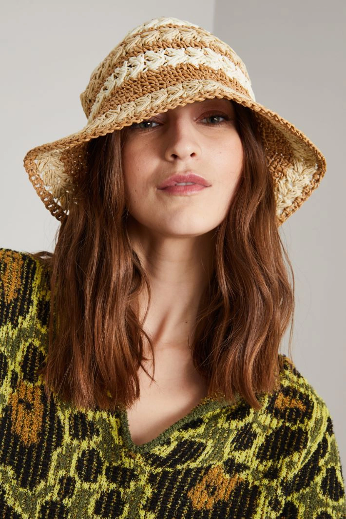 Textile paper hat - BEIGE IVORY