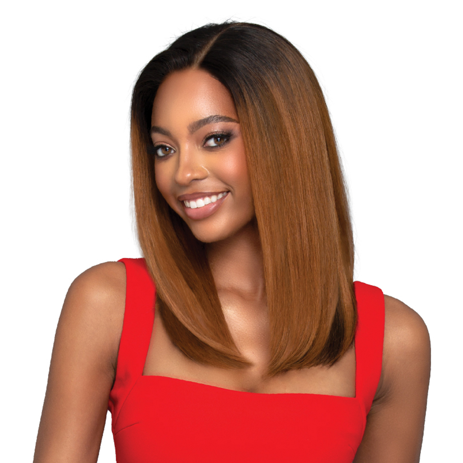 Bobbi Boss Human Hair HD Lace Front Wig Glueless 4X5 Hand-Tied MHLF315 Straight 18