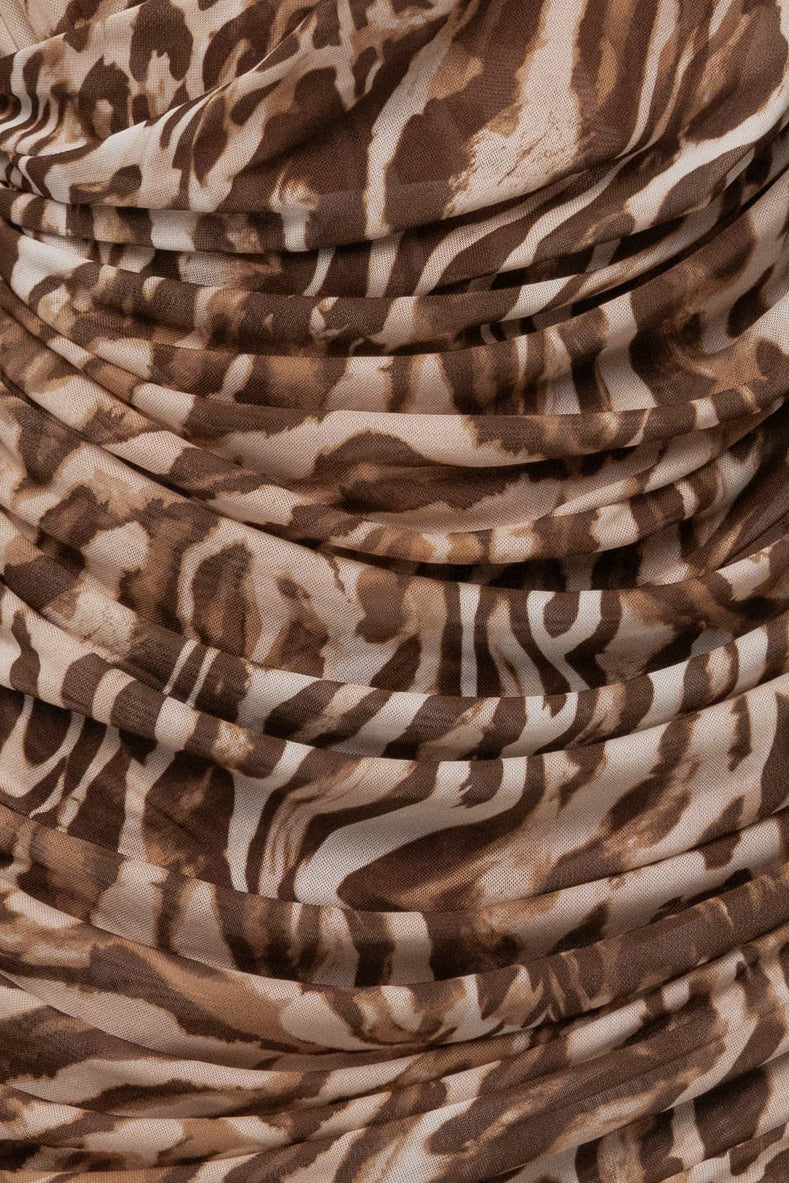 Leopard Late Hour Plunge Mini Dress