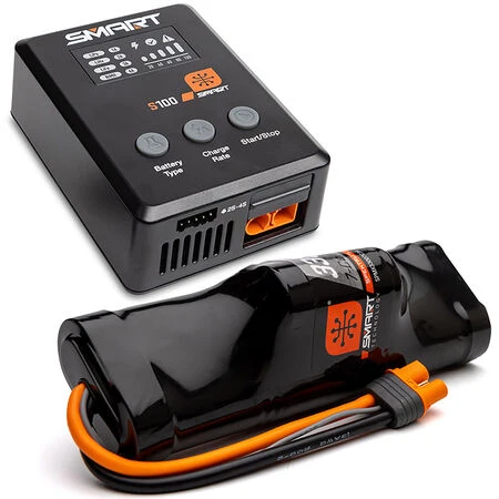 Smart Powerstage Surface Bundle: 3300mAh 7-Cell NiMH Battery / S100 Charger SPMXPSS100 Spektrum