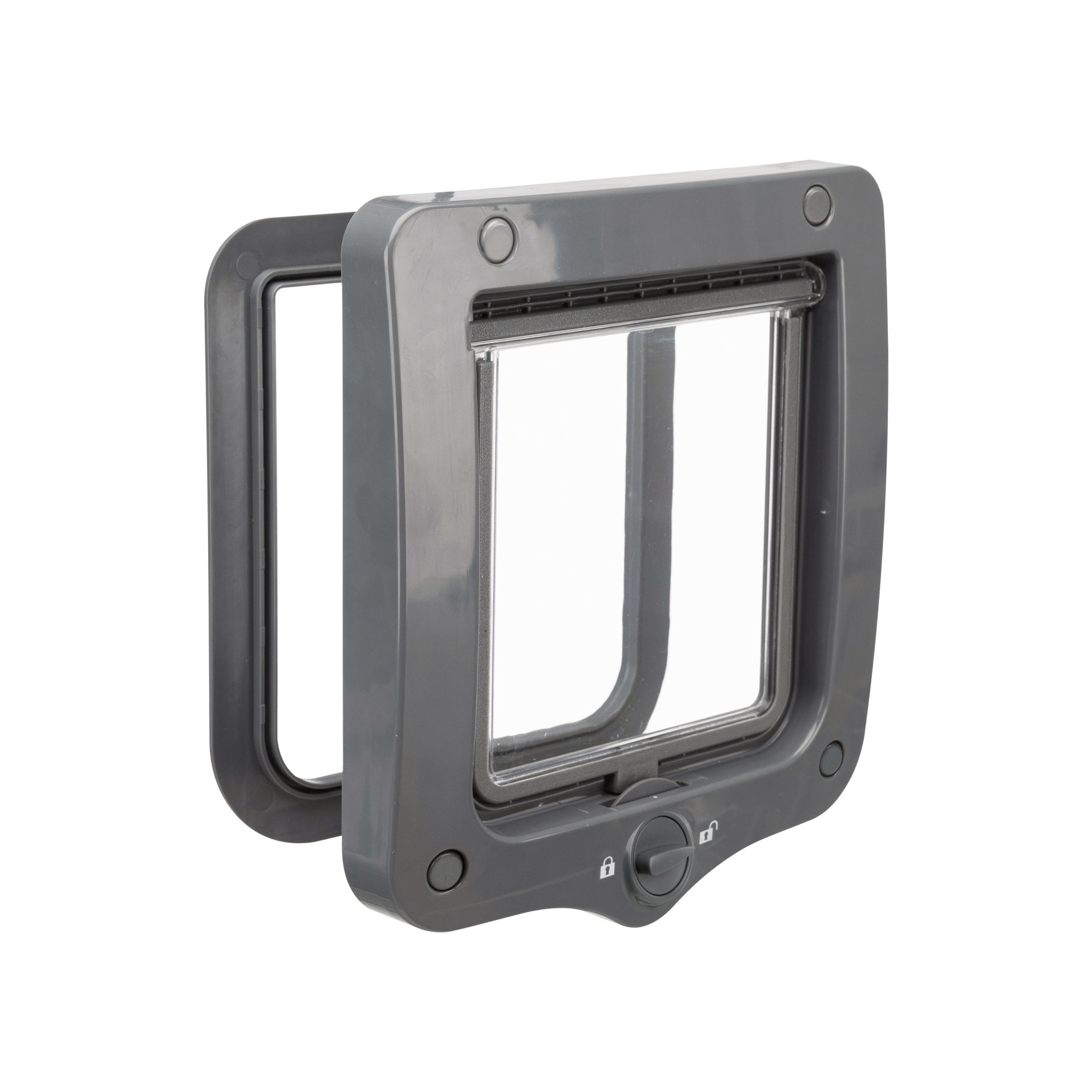 Trixie 2-Way Cat Flap - Grey