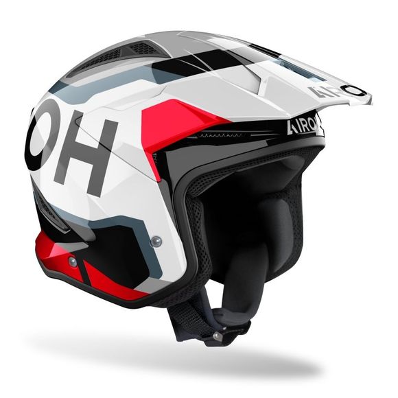 Casque jet Airoh TRR II JUPITER - Blanc / RougeRef : AR1515