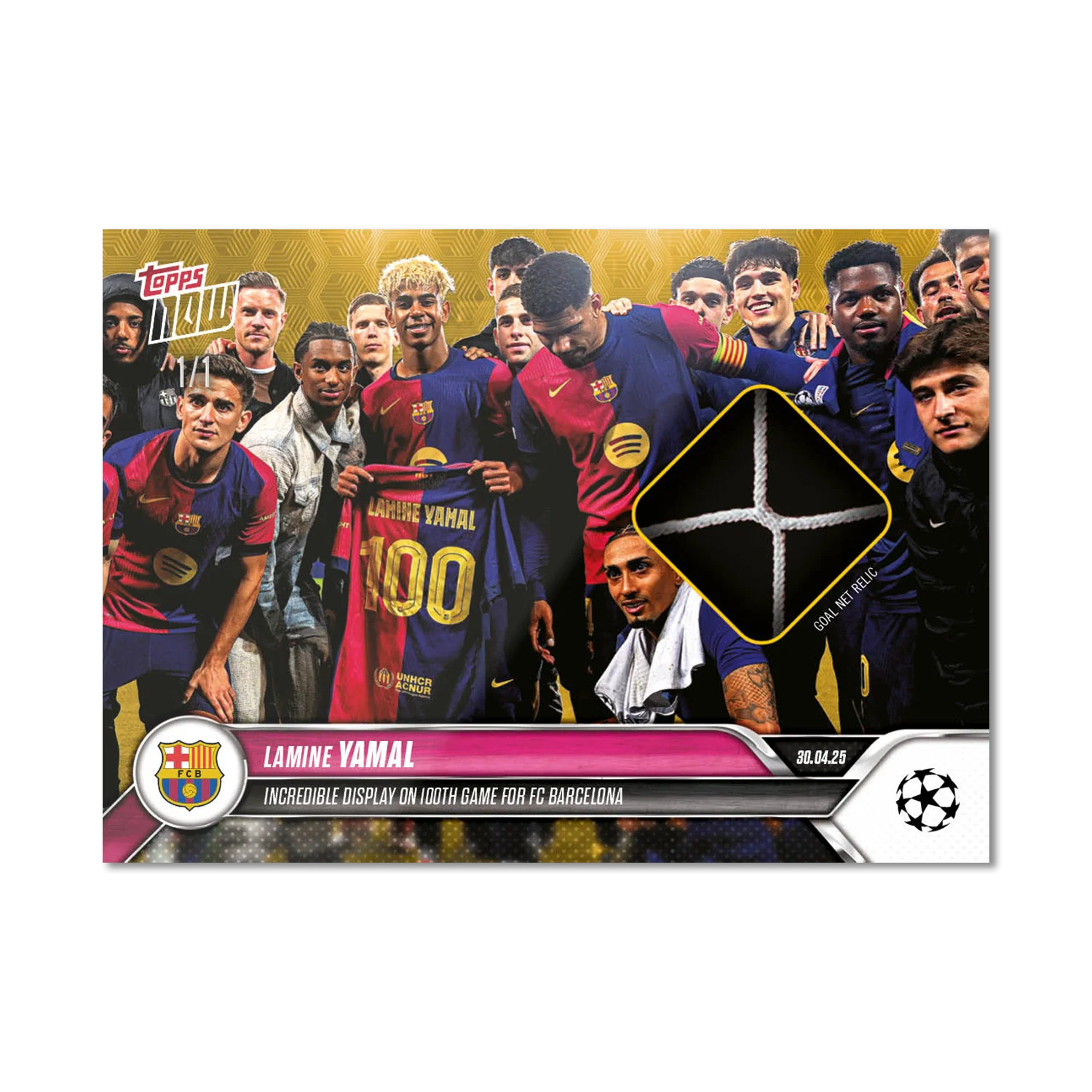 Lamine Yamal - 2024-25 UCL Topps NOW® - Card 149 - LOOK FOR RELIC