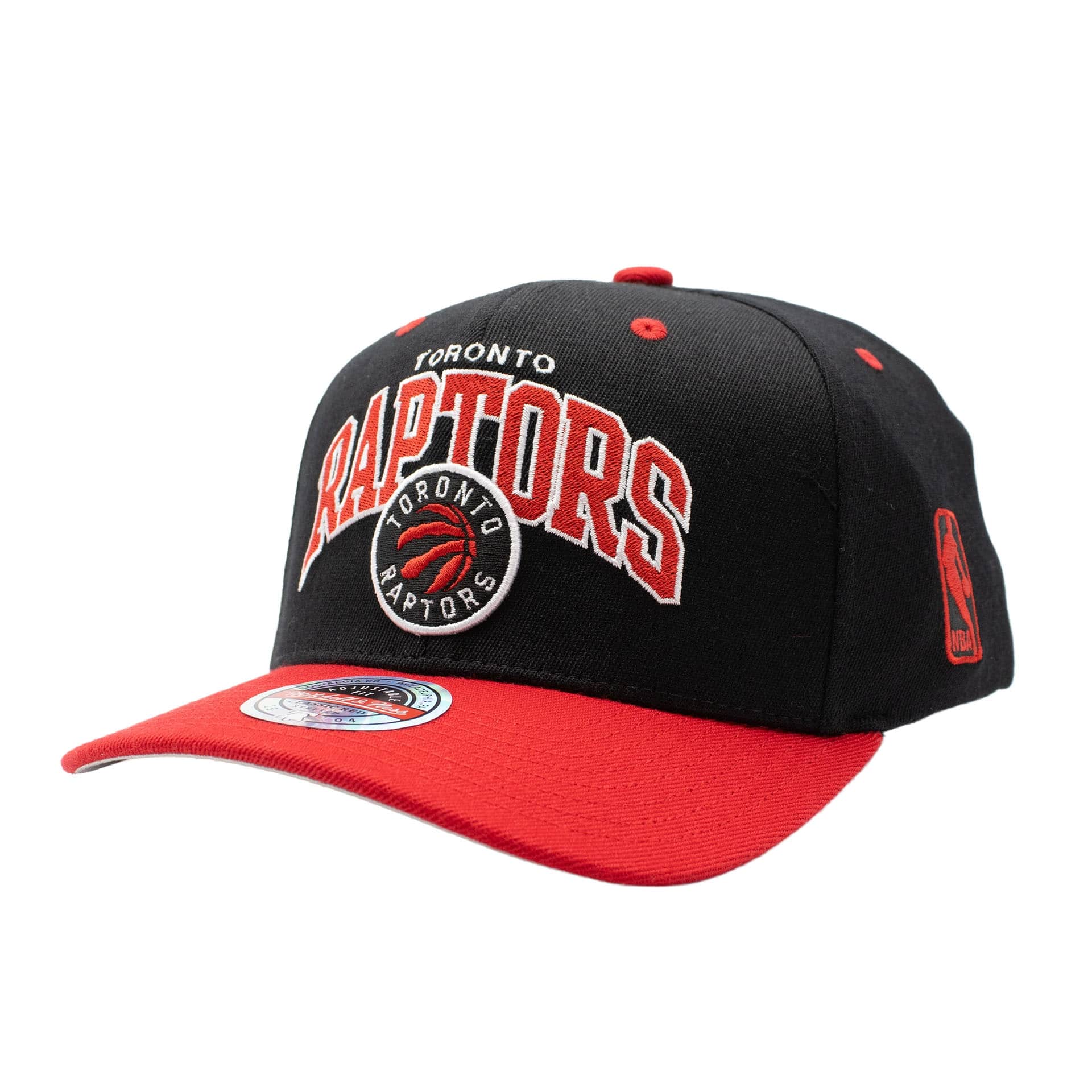 Toronto Raptors Team Arch Classic Red Stretch-Snap NBA Cap Black