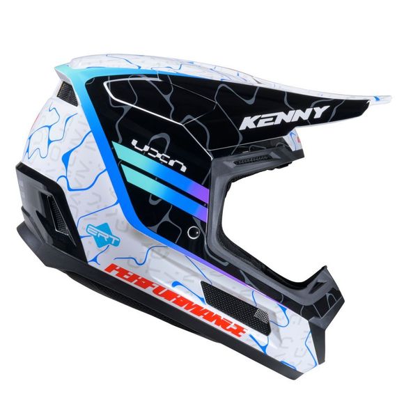 Kenny Performance Graphic + 2025 cross Helmet - Blue / WhiteRef: KE2974
