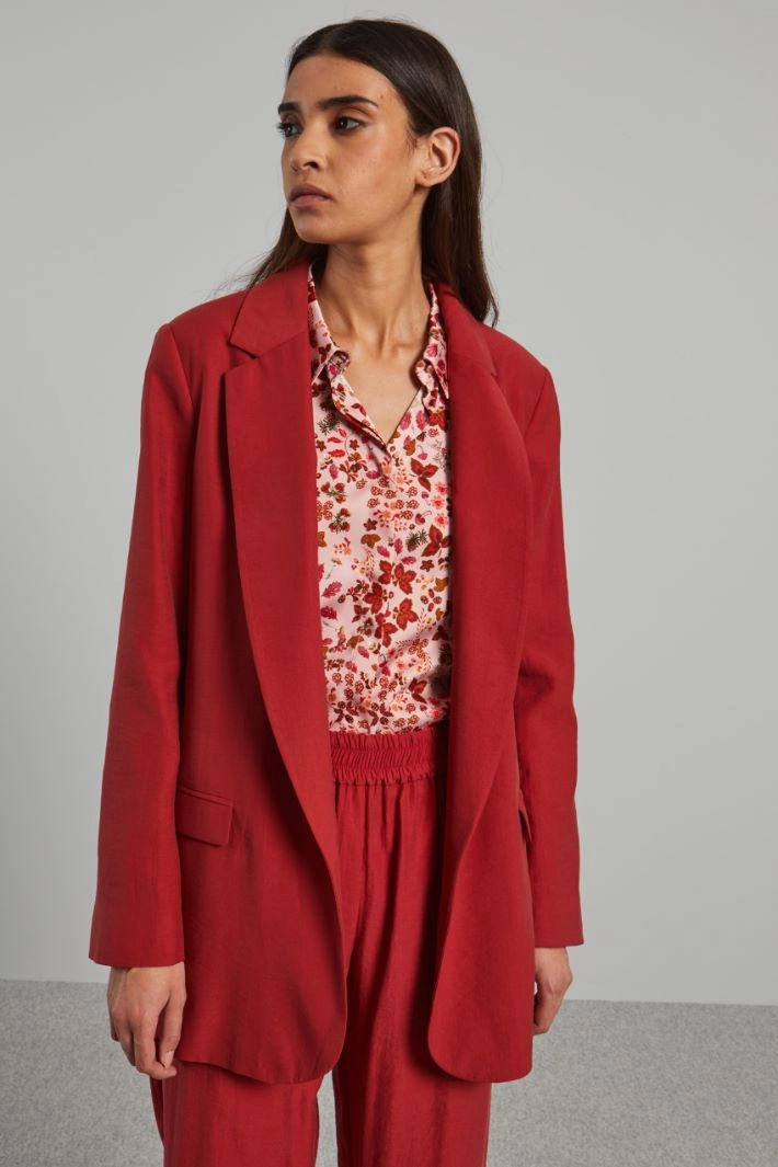 Relaxed-fit blazer - RED