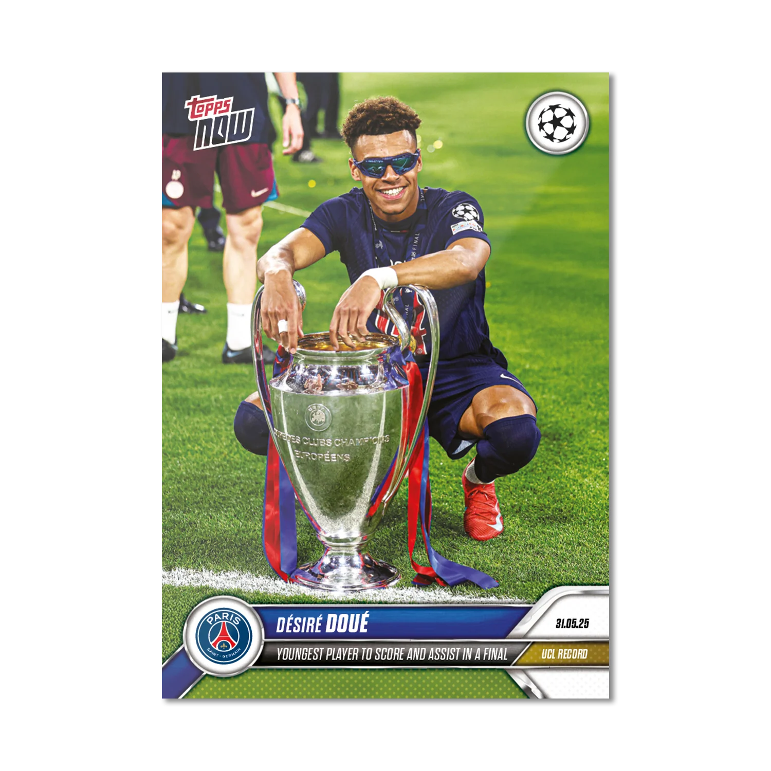 Désiré Doué - 2024-25 UCL Topps NOW® - Card 162 - LOOK FOR AUTO-RELIC
