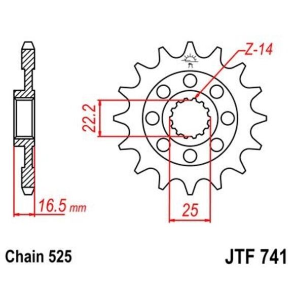 JT. anti-noise steel 741 - 525Ref: Jtc01720A / 1022193