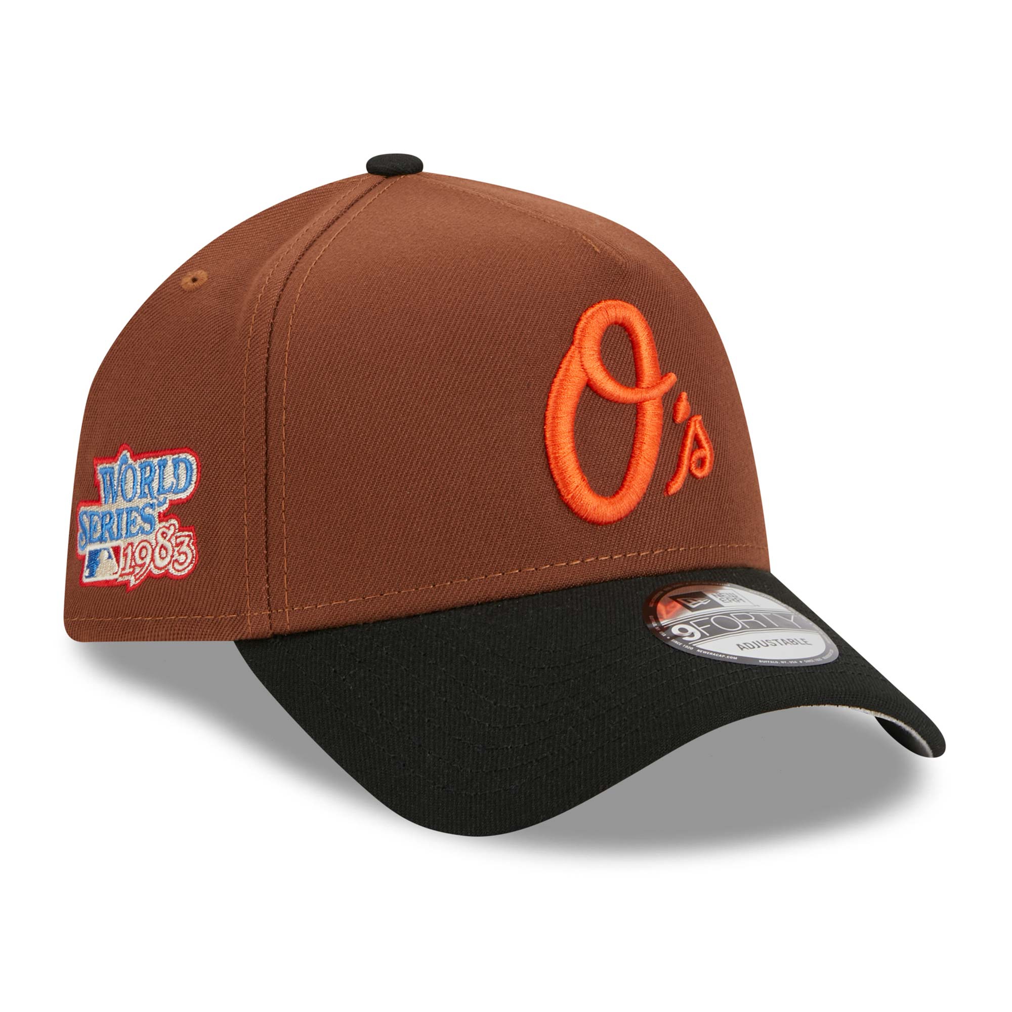 Baltimore Orioles Harvest New Era A-Frame Trucker MLB Cap Brown