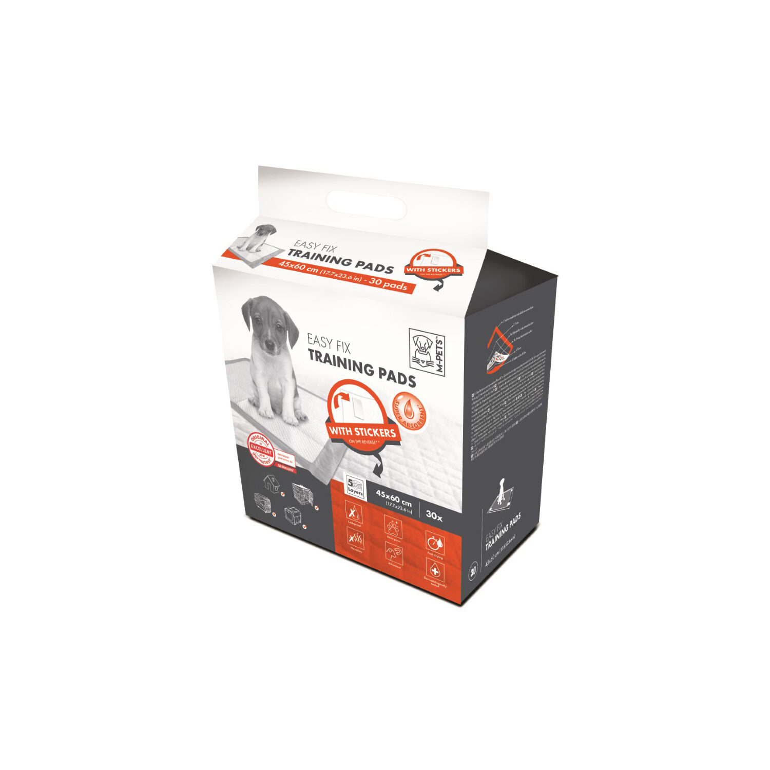 M-PETS Easy Fix Puppy Training Pads - 30 pieces - 45 x 60 cm