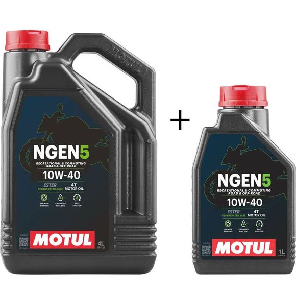 Motul NGEN 5 10W-40 4T 4L+1L Universal engine oilRef: MOT0190 / 112853