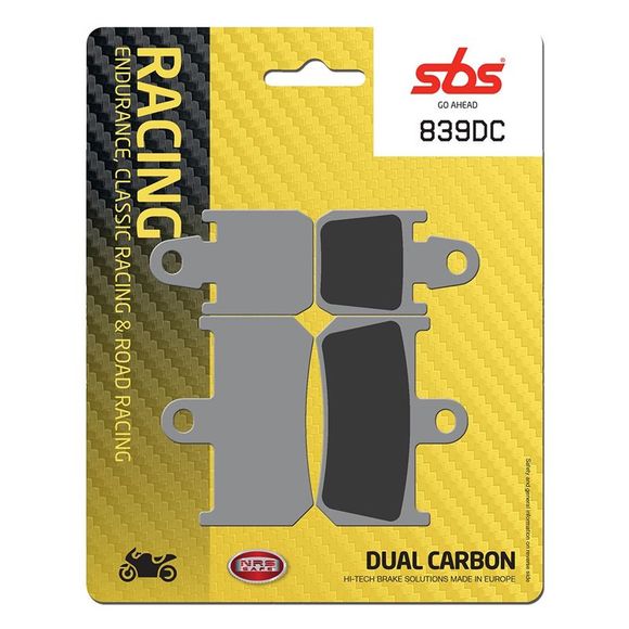 SBS 839DC Racing carbon front brake padsRef: 839DC / 839060