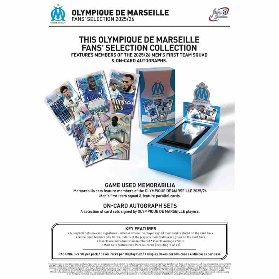 2025/26 Futera Olympique de Marseille Fan's Selection Hobby Box