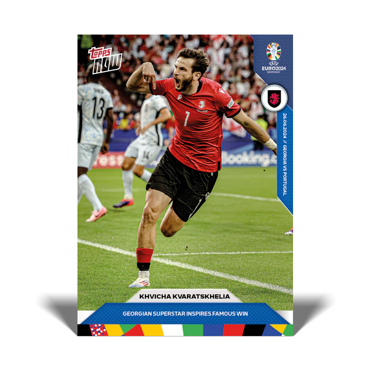 Khvicha Kvaratskhelia - Georgian superstar inspires famous win - EURO 2024 TOPPS NOW® Card 32