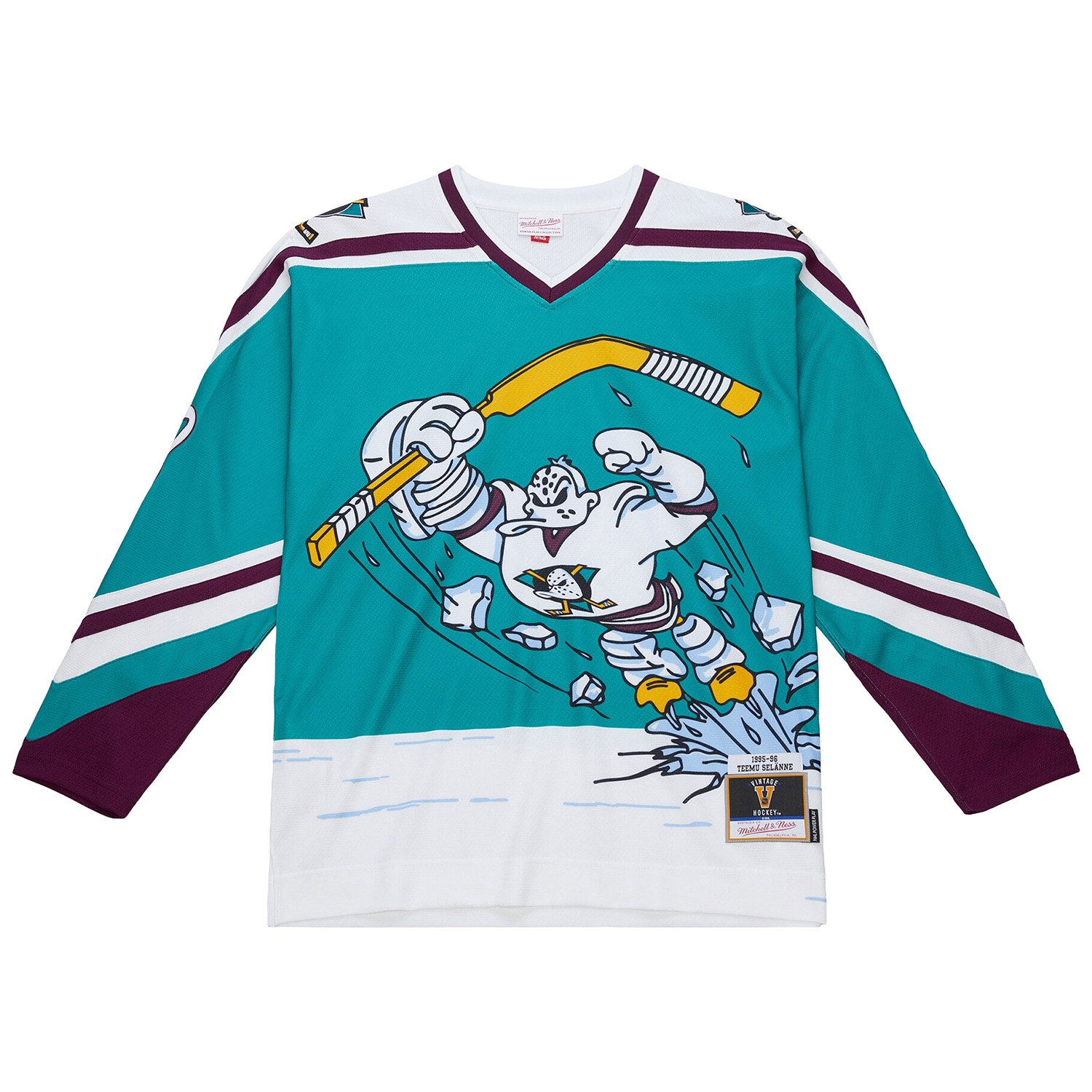 Teemu Selänne #8 Anaheim Mighty Ducks 1995-96 Premium Power Play NHL Jersey White