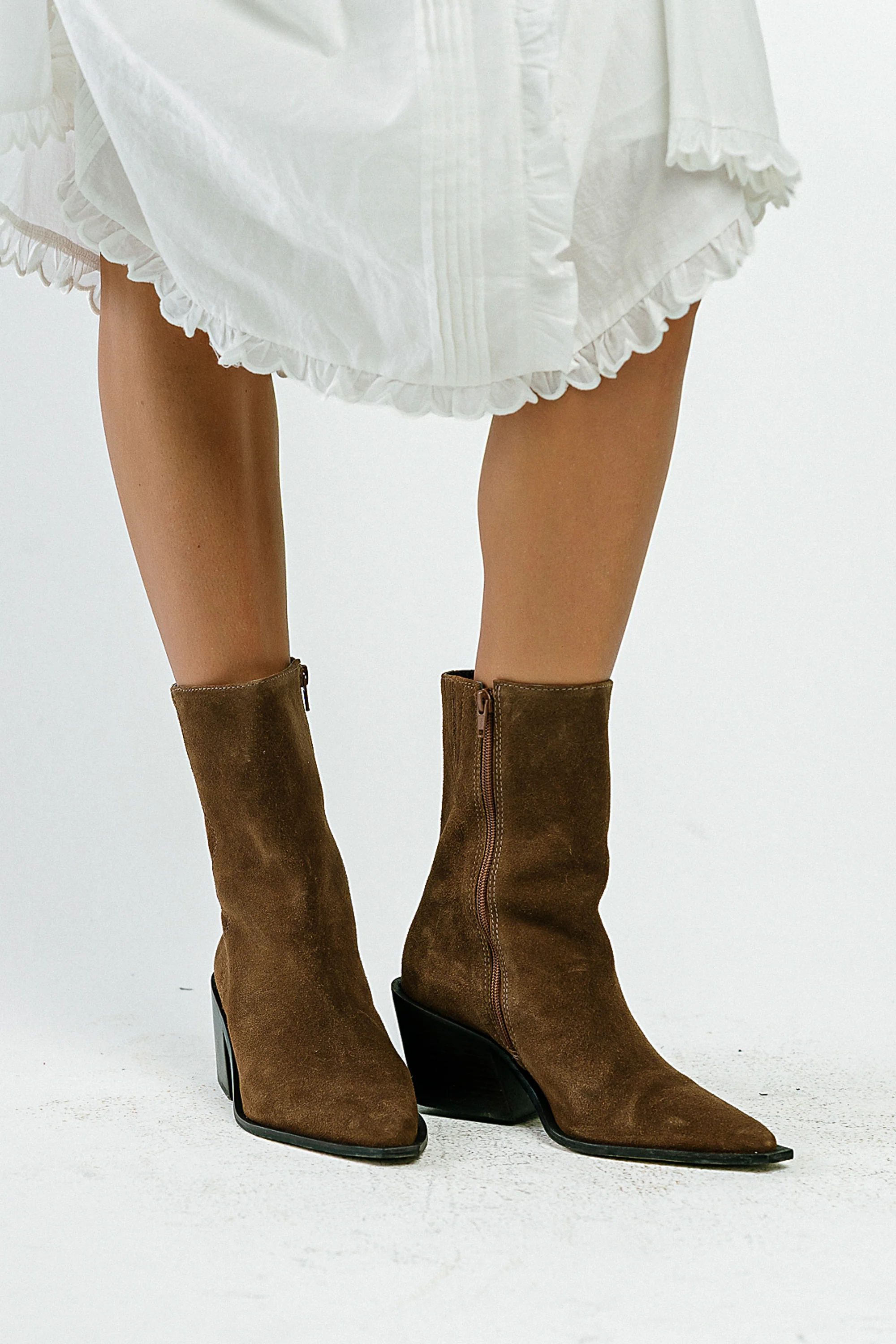 Cleo Ankle Bootie in Brown