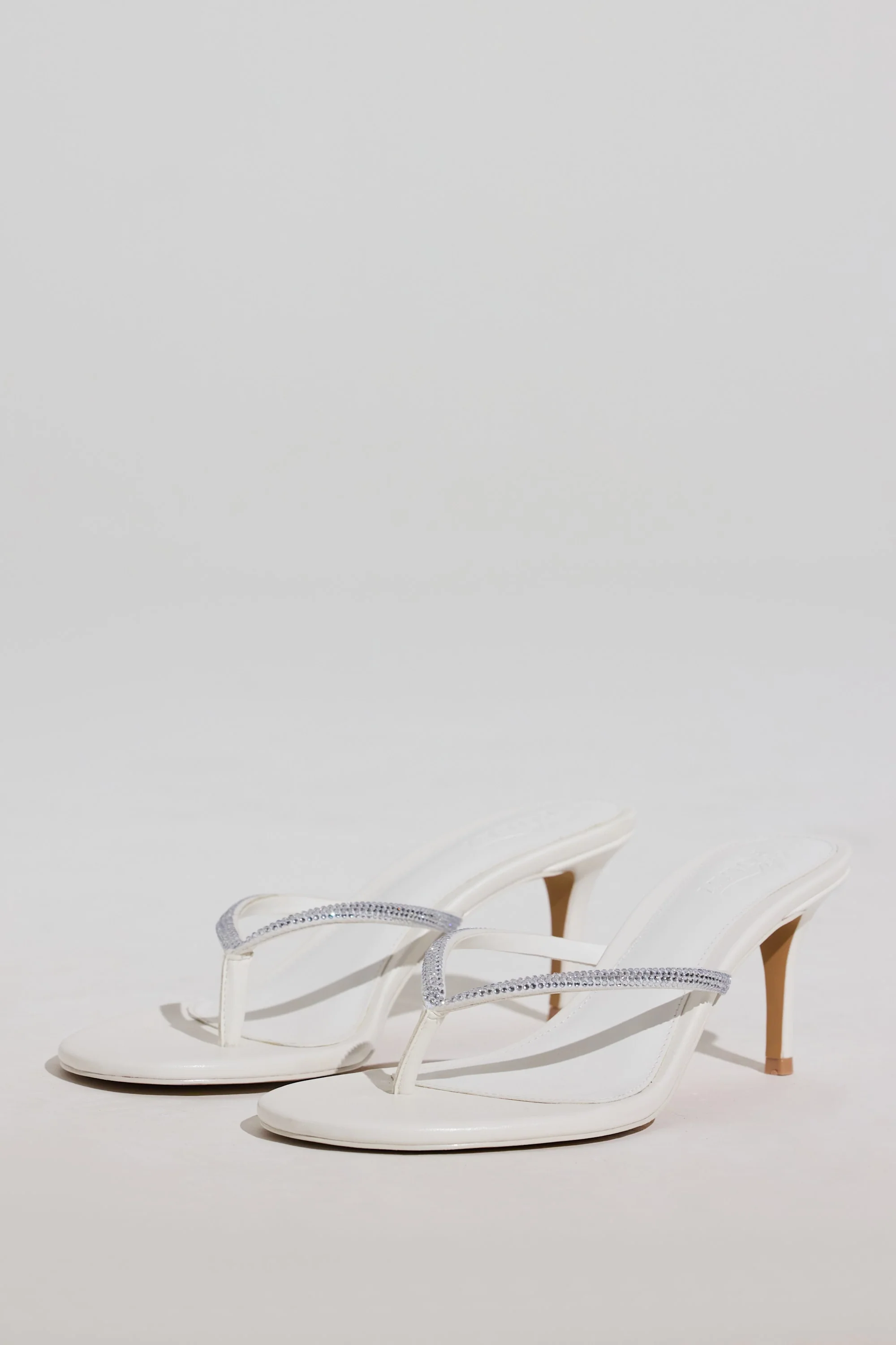Heeled Sandal  in White